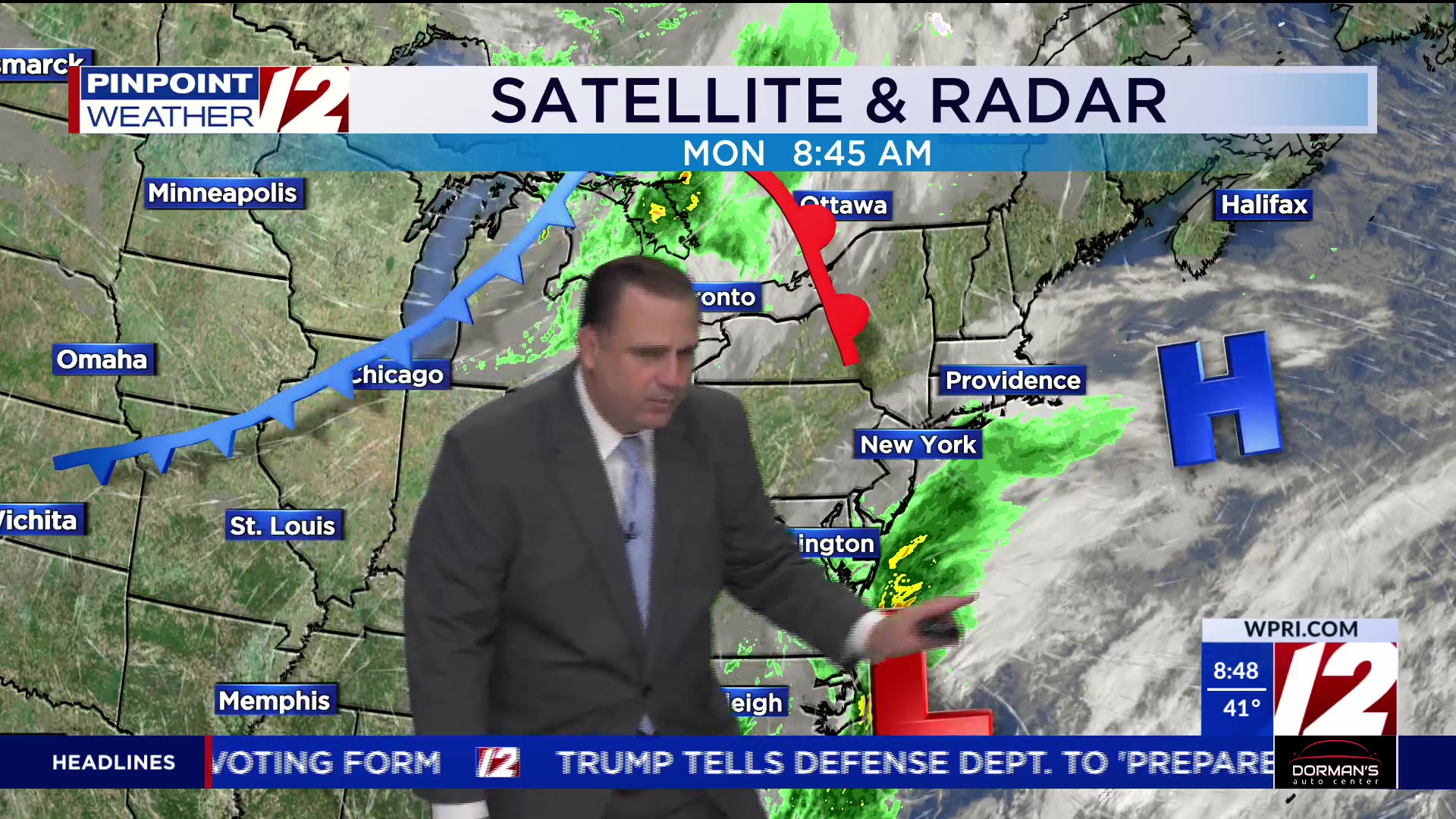 WPRI 12 Weather Forecst for 11/3/25: Showers develop today