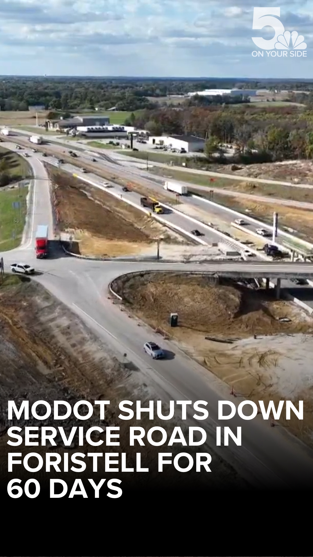 MoDOT shuts down service road in Foristell for 60 days