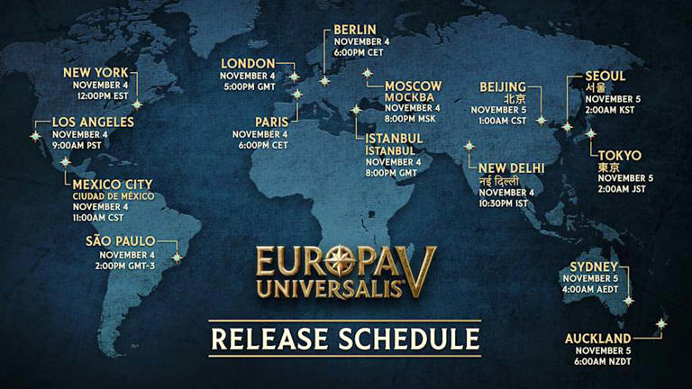 Europa Universalis 5 PC release times revealed