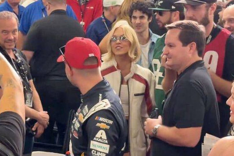 Sydney Sweeney chatted up by NASCAR star at Championship race