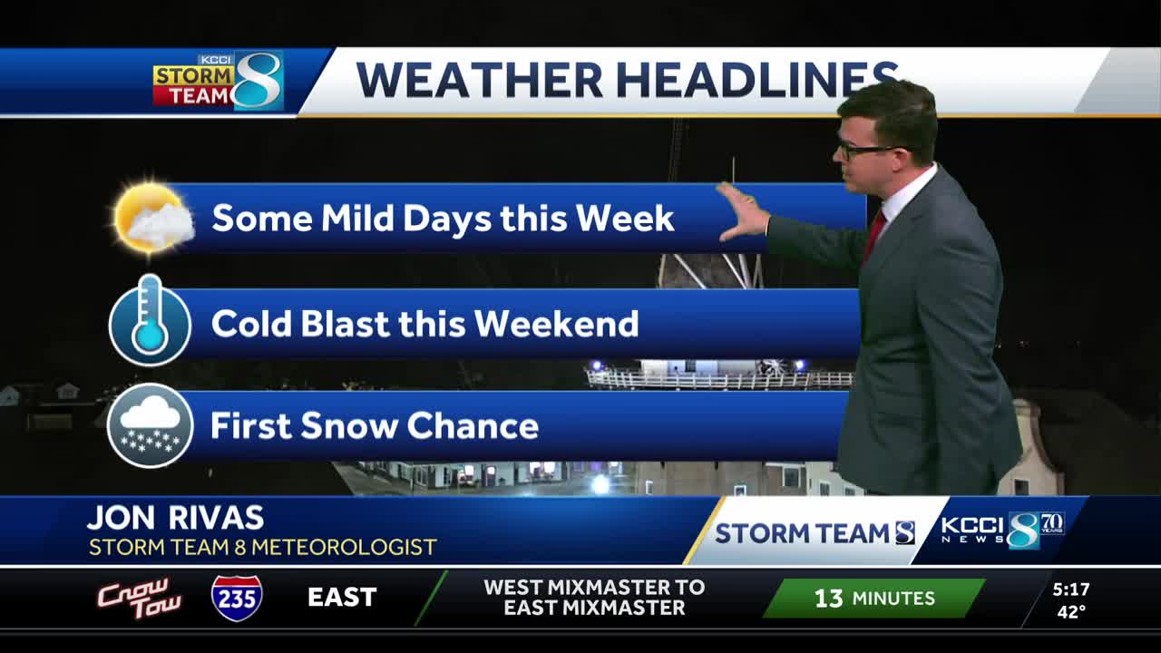 Iowa weather: Some warm days before a big cooldown next week