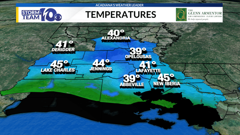 Very chilly start to the work week