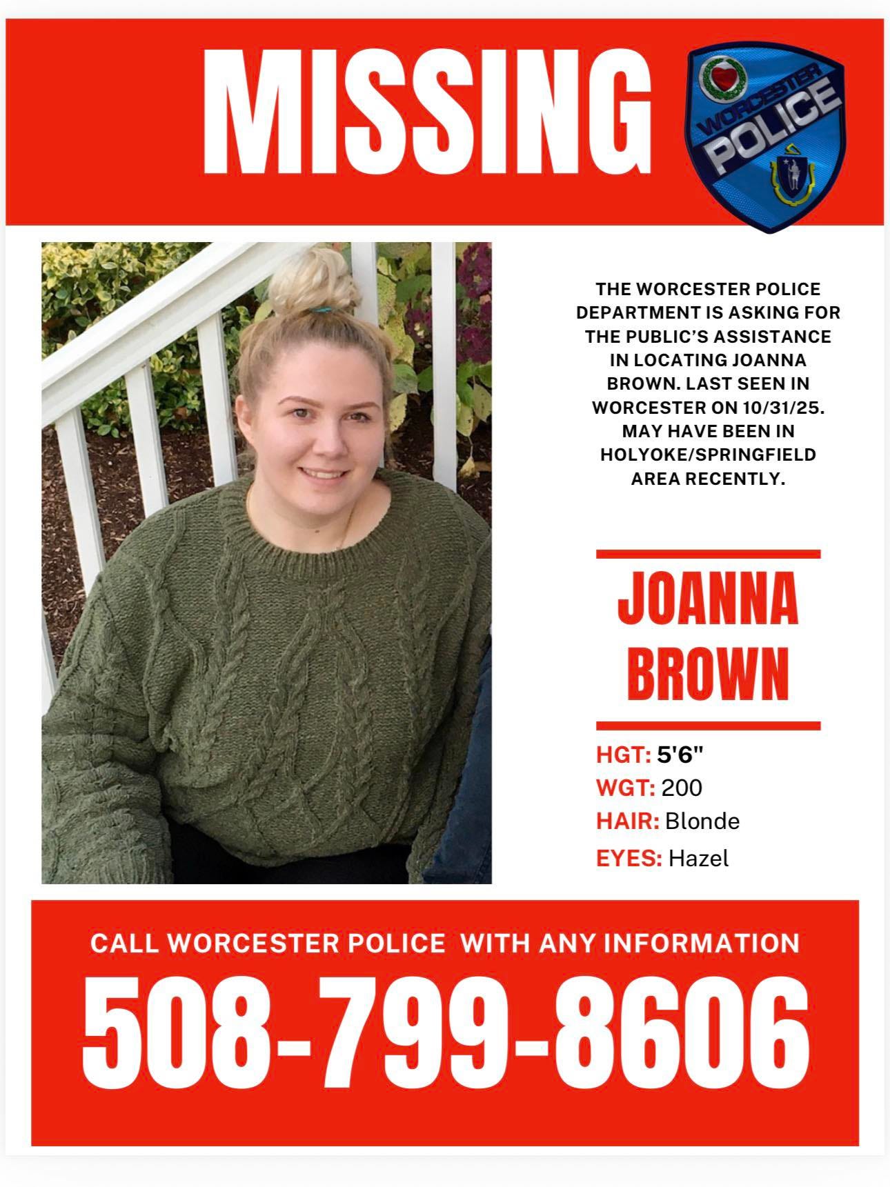 Worcester police seek public's help in locating missing woman, last ...