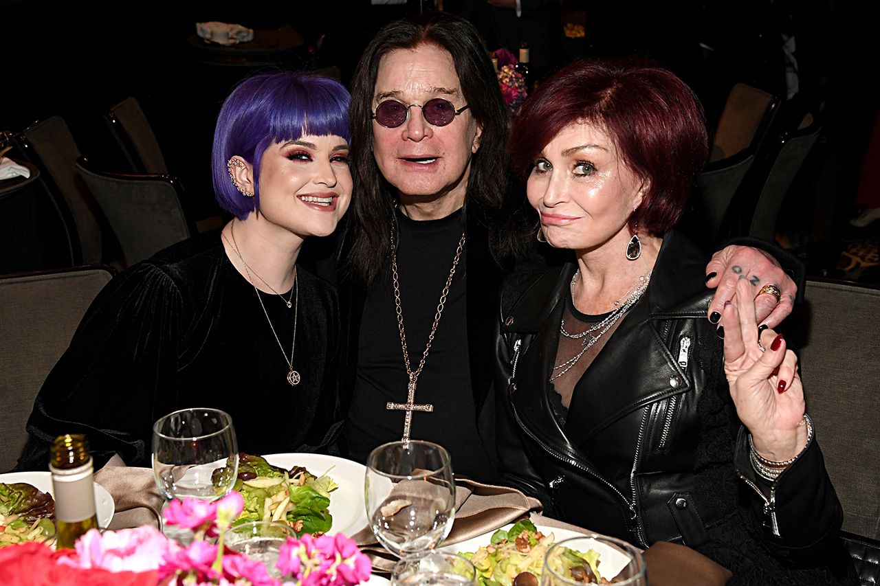 Kelly Osbourne, Ozzy Osbourne, and Sharon Osbourne attend the Pre-GRAMMY Gala and GRAMMY Salute to Industry Icons Honoring Sean