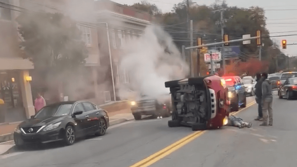 Elderly woman hospitalized after crashing into parked car in Cumberland ...