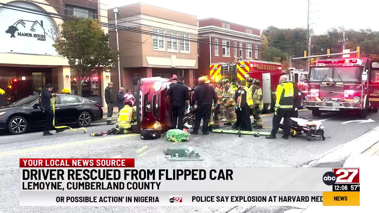 Driver pulled from car after crashing in Cumberland County