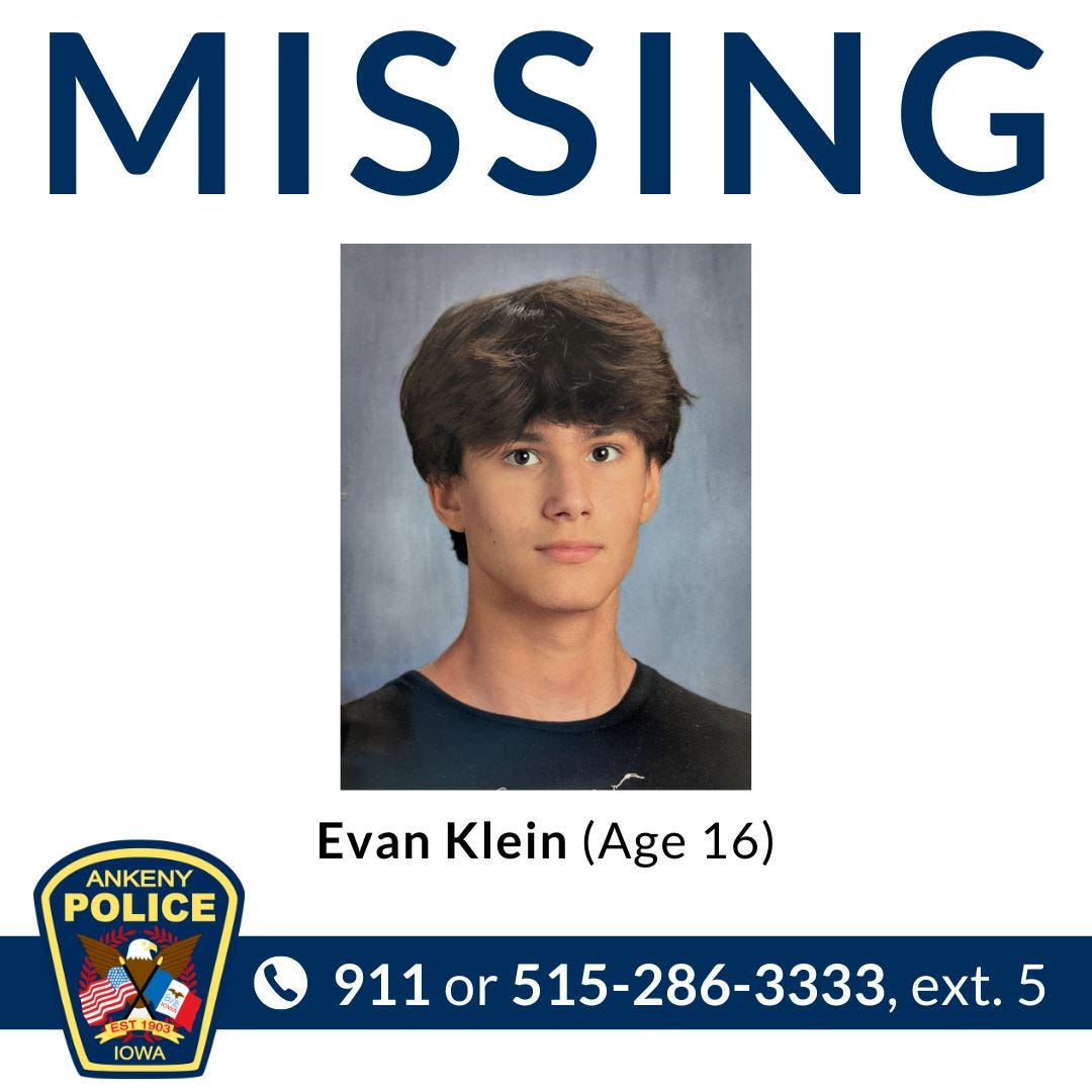 Ankeny police ask for public help in finding missing 16-year-old