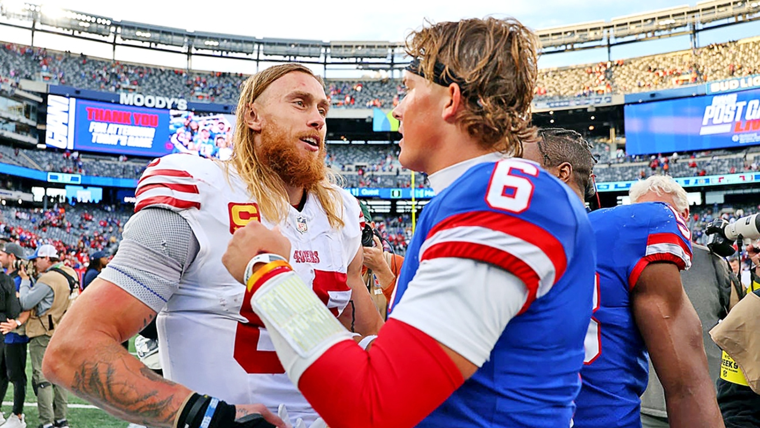 Giants QB reacts to massive 49ers fan takeover at MetLife Stadium