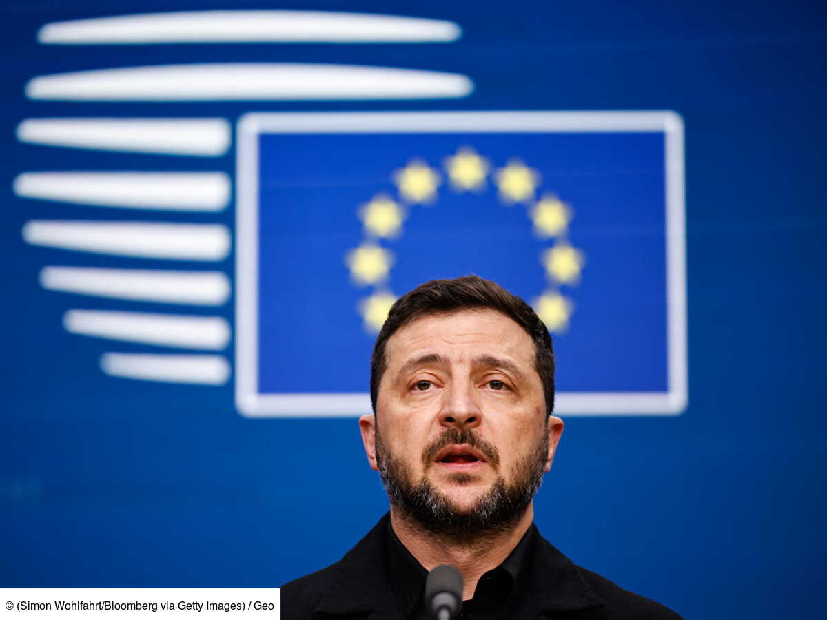 Volodymyr Zelensky plaide la cause de l'Ukraine au Conseil européen, le 23 octobre 2025.