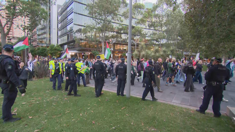 More than a dozen arrested, two officers injured in weapons protest