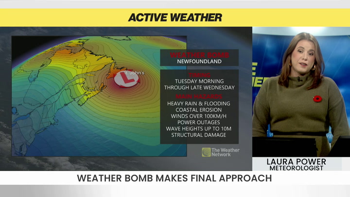 Newfoundland braces for 100+km/h winds and 6m waves