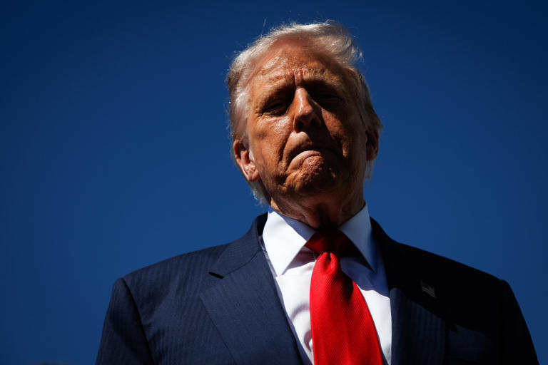 The president may have been rattled by Sunday’s CNN/SSRS survey, which recorded his highest-ever disapproval rating. / Samuel Corum/Getty Images