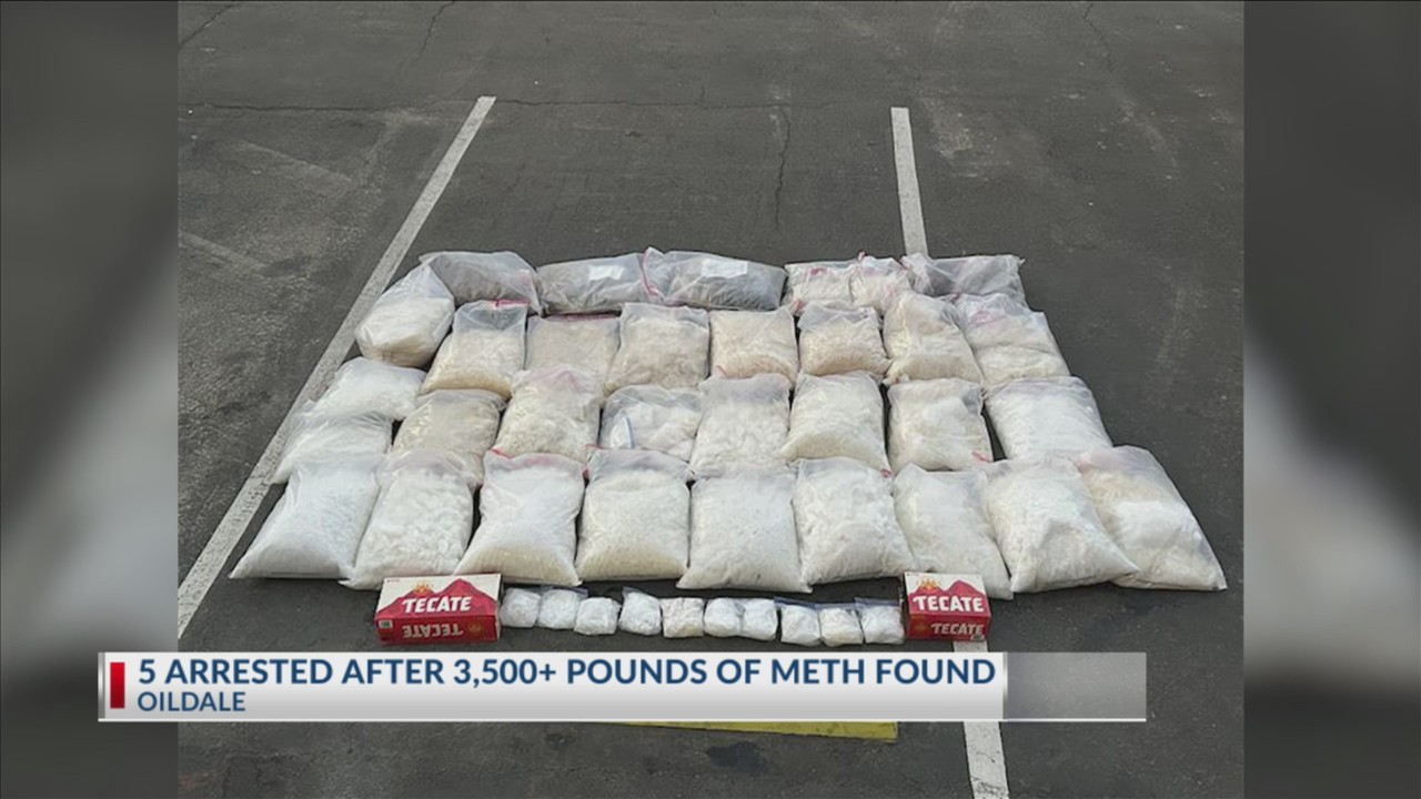 5 arrested after over 3,500 pounds of meth found