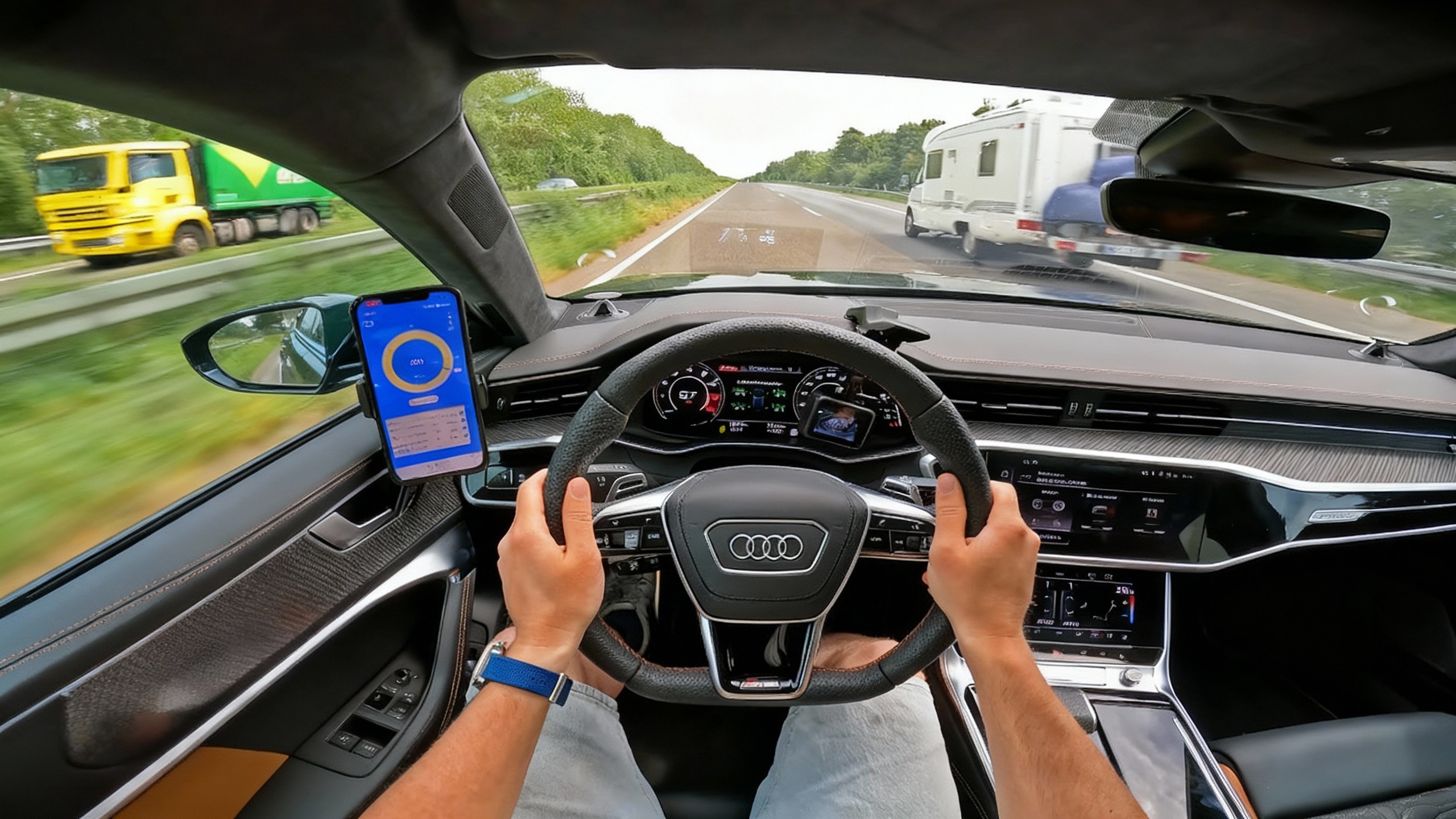Audi RS7 C8 with 722HP – Top Speed Run to 306 KM/H