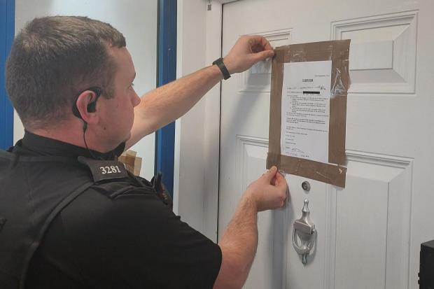 Police officers shut down address in Oxford with closure order