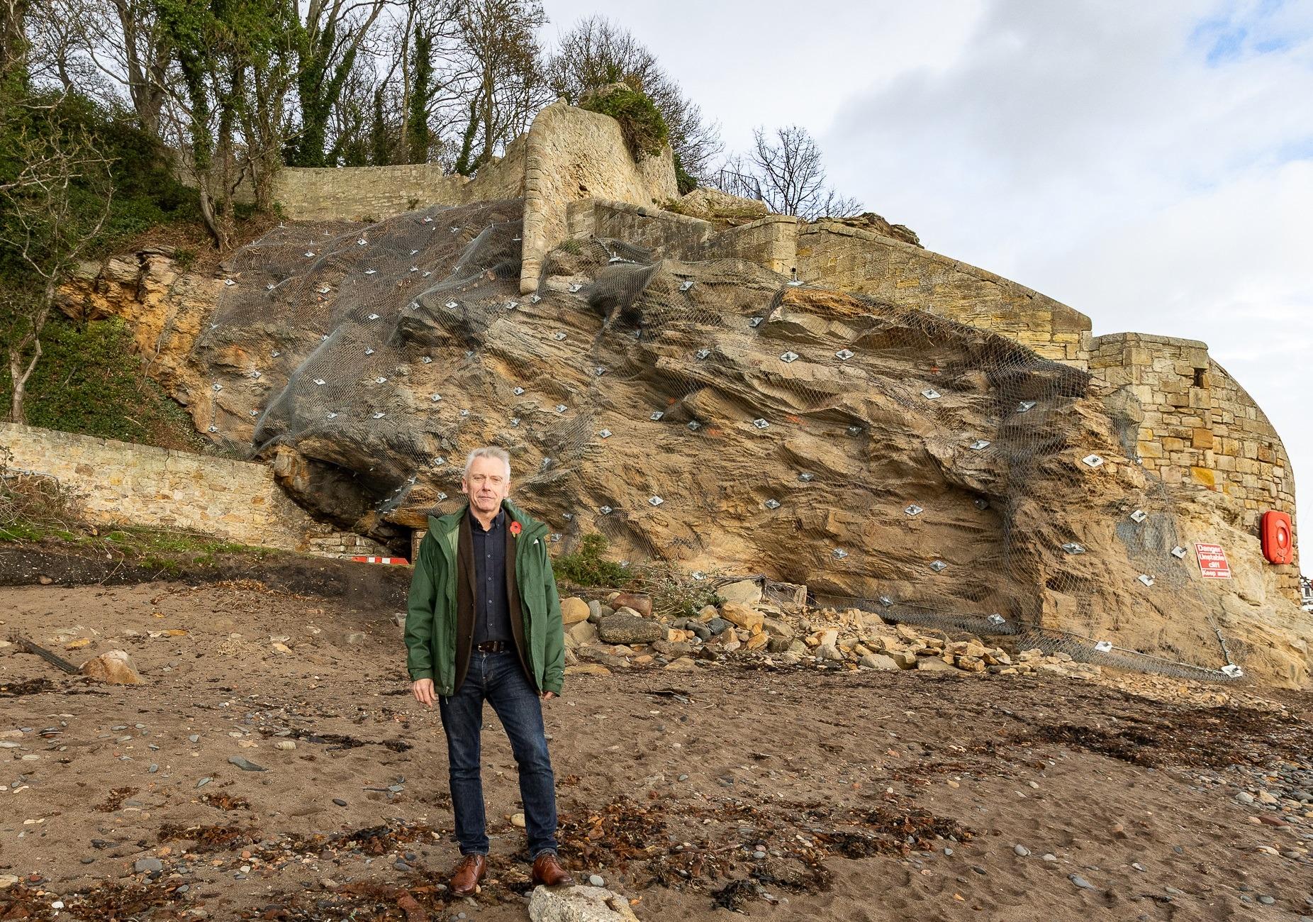 Cliff face work at historic Outlander harbour completed, path restored ...