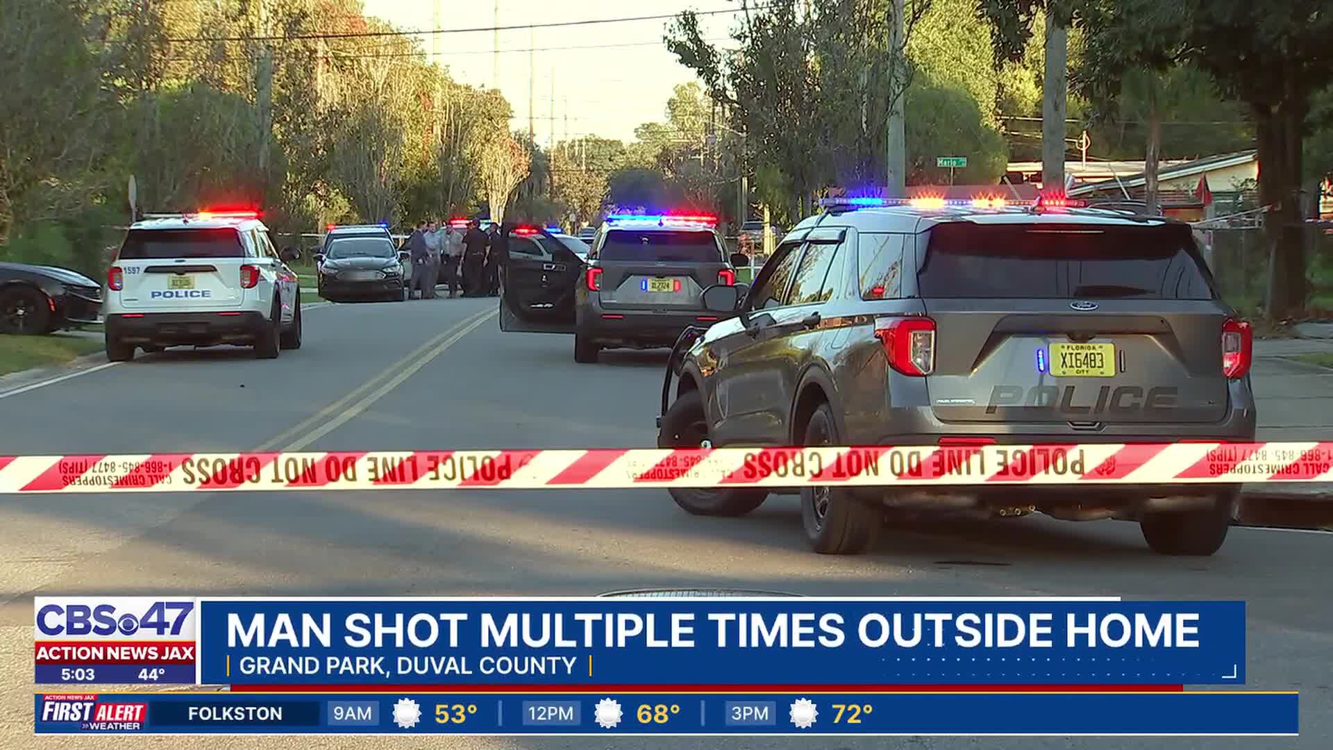 Man shot multiple times outside his home in Jacksonville’s Grand Park area