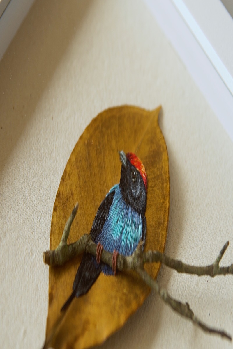 Embroidery on Leaves, Laura’s Delicate Art