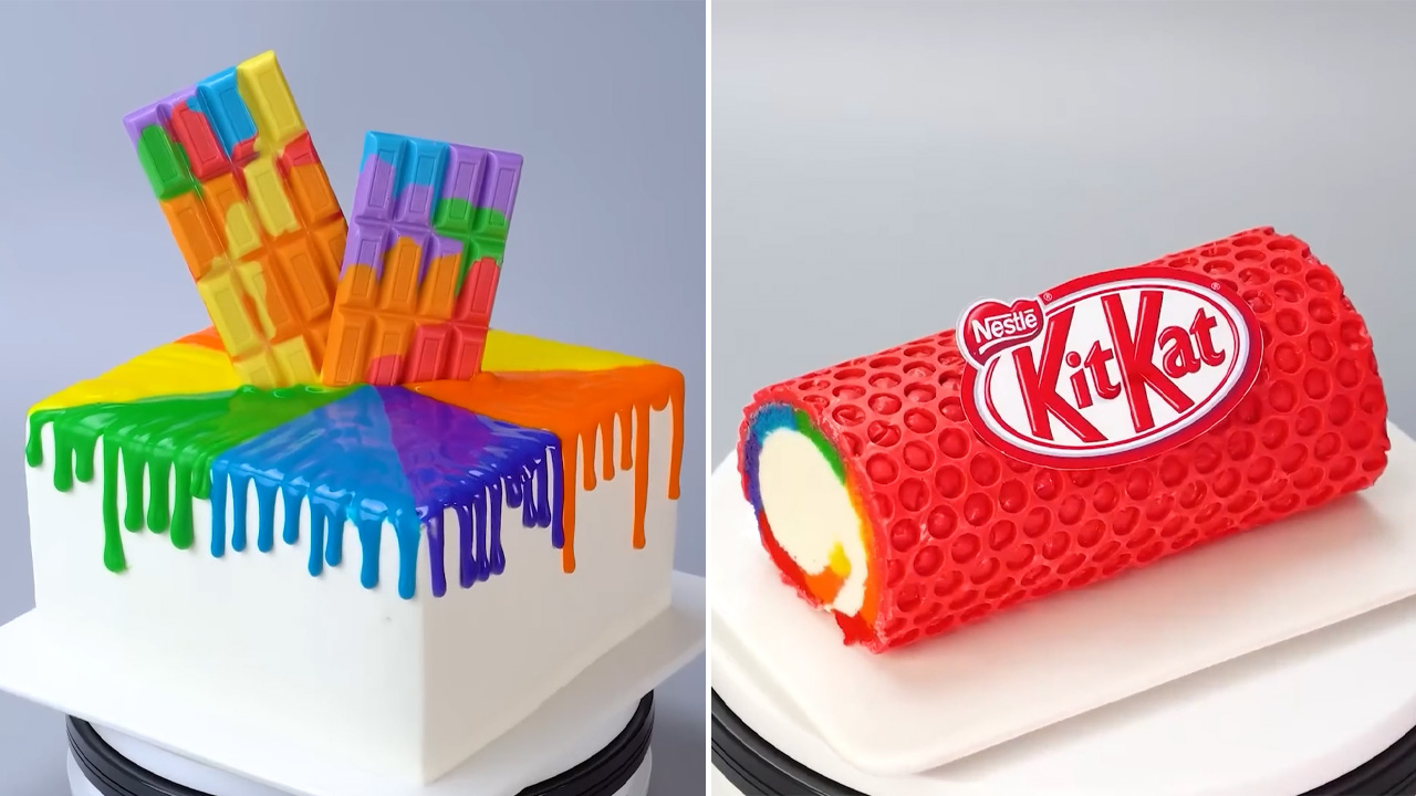 rainbow-chocolate-cake-and-kitkat-roll-cake