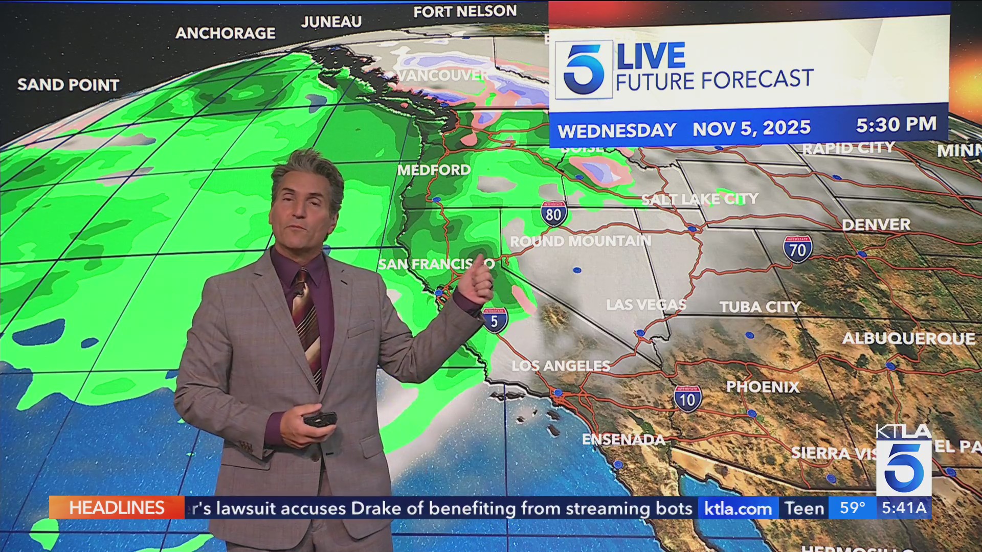 Cooler than normal weather holds over SoCal through midweek