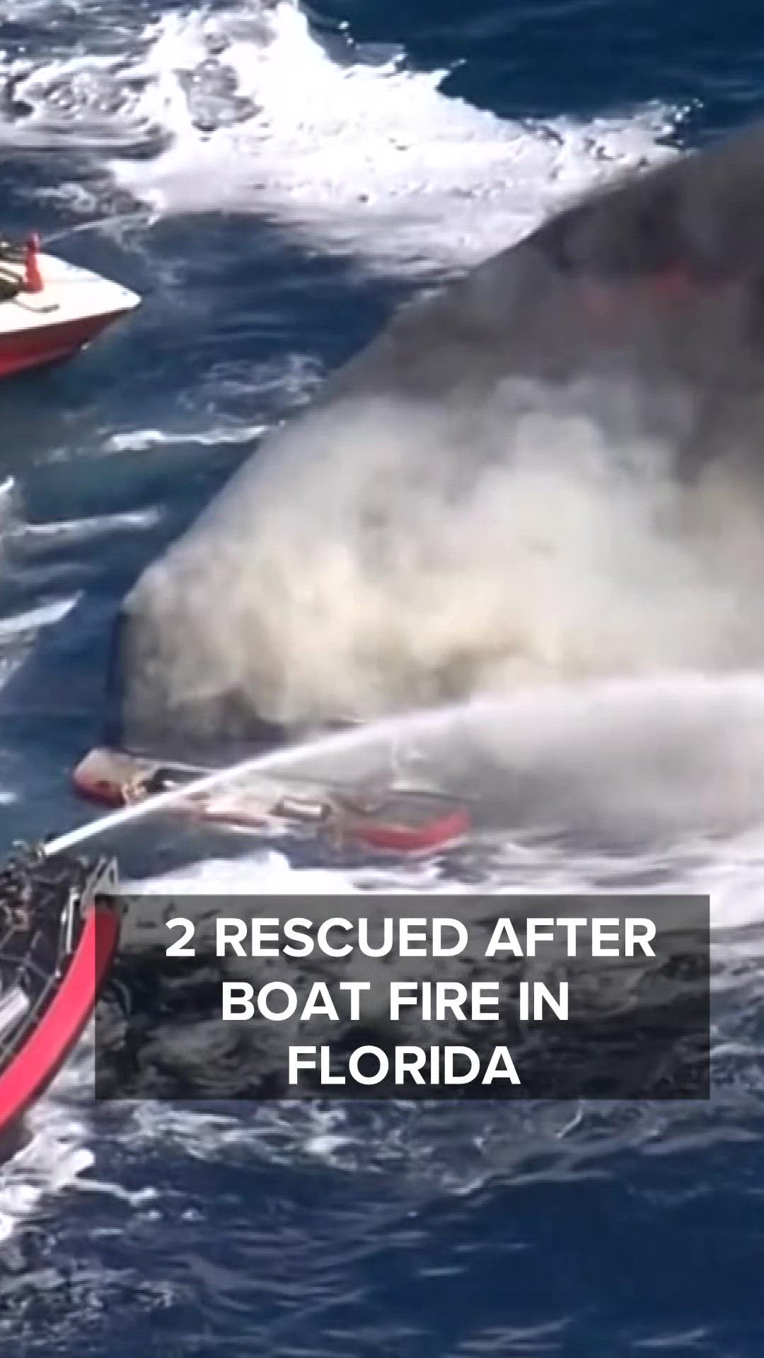 Two people rescued after boat fire in Florida