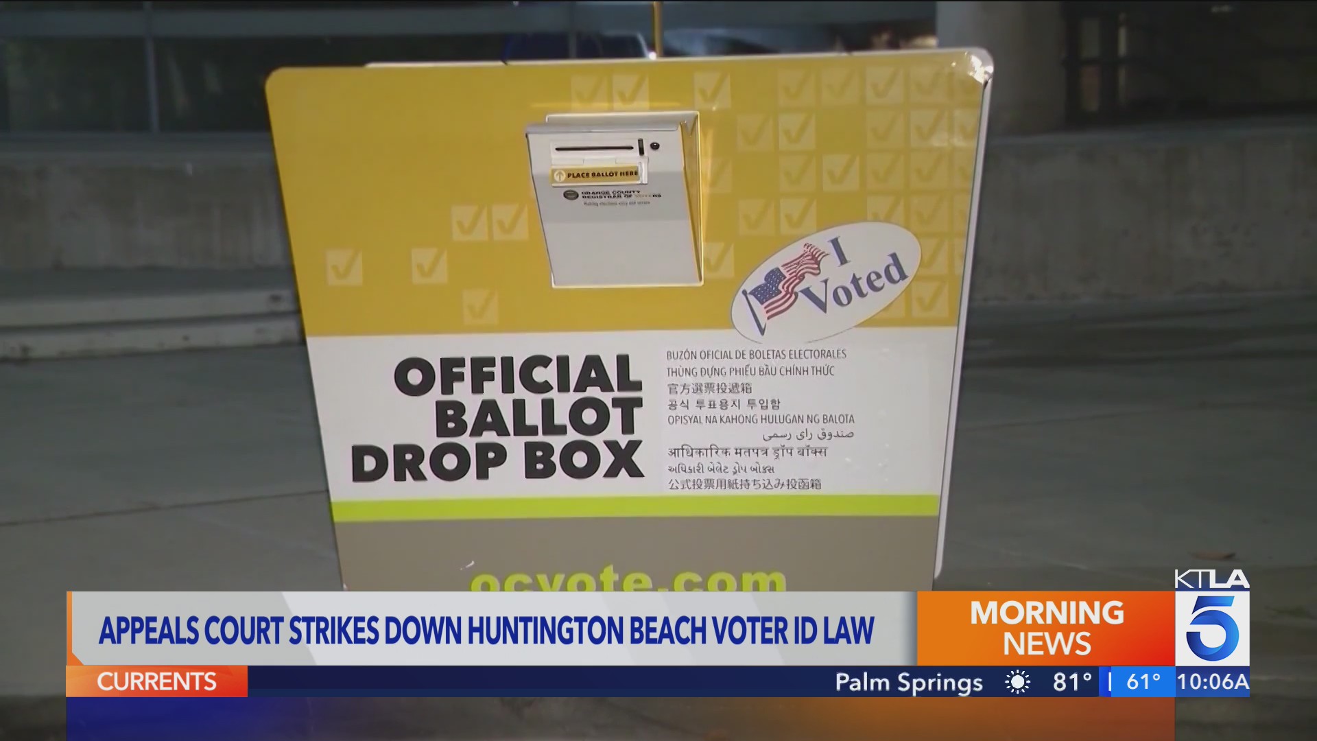 California appeals court strikes down Huntington Beach voter ID law
