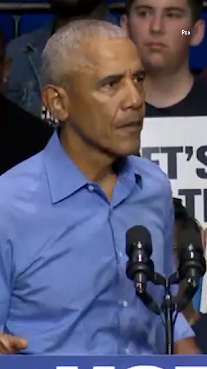 Obama Jokes With Crowd at New Jersey Rally