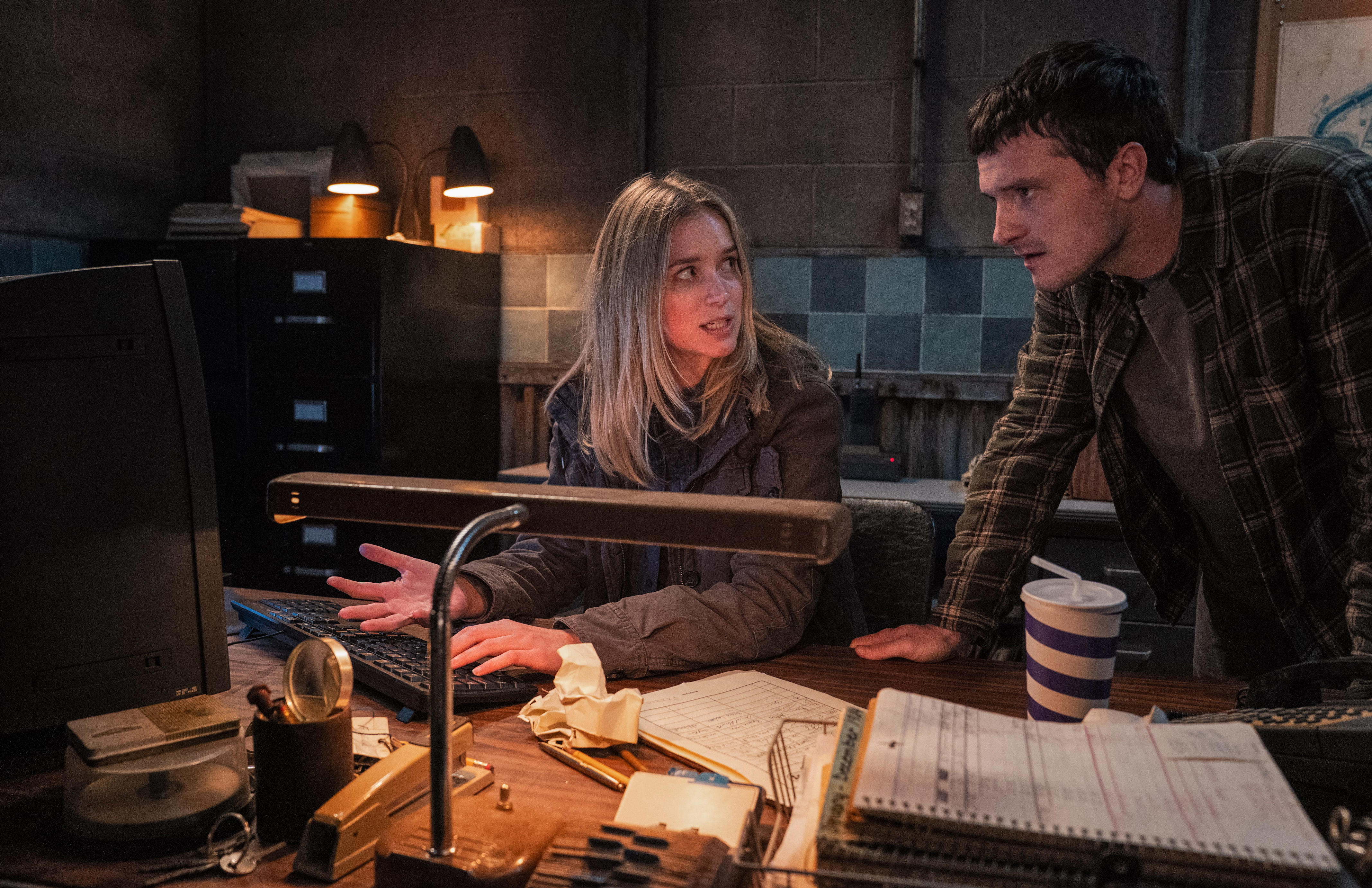 Vanessa (Elizabeth Lail) and Mike (Josh Hutcherson) again have to deal with the murderous animatronic animals of Freddy Fazbear's Pizza in the horror film "Five Nights at Freddy's 2," up for worst sequel at the Razzies.