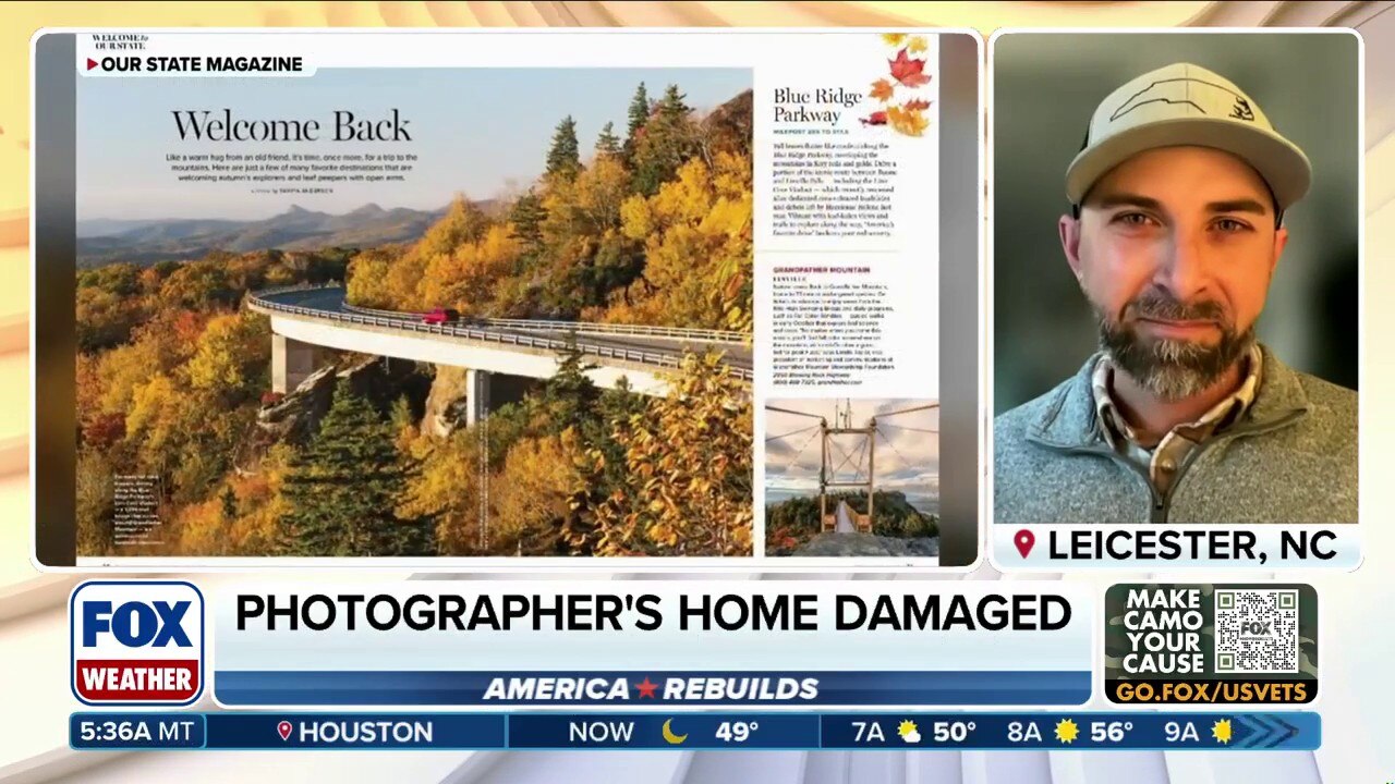 Photographer whose home was destroyed by Hurricane Helene helps bring ...