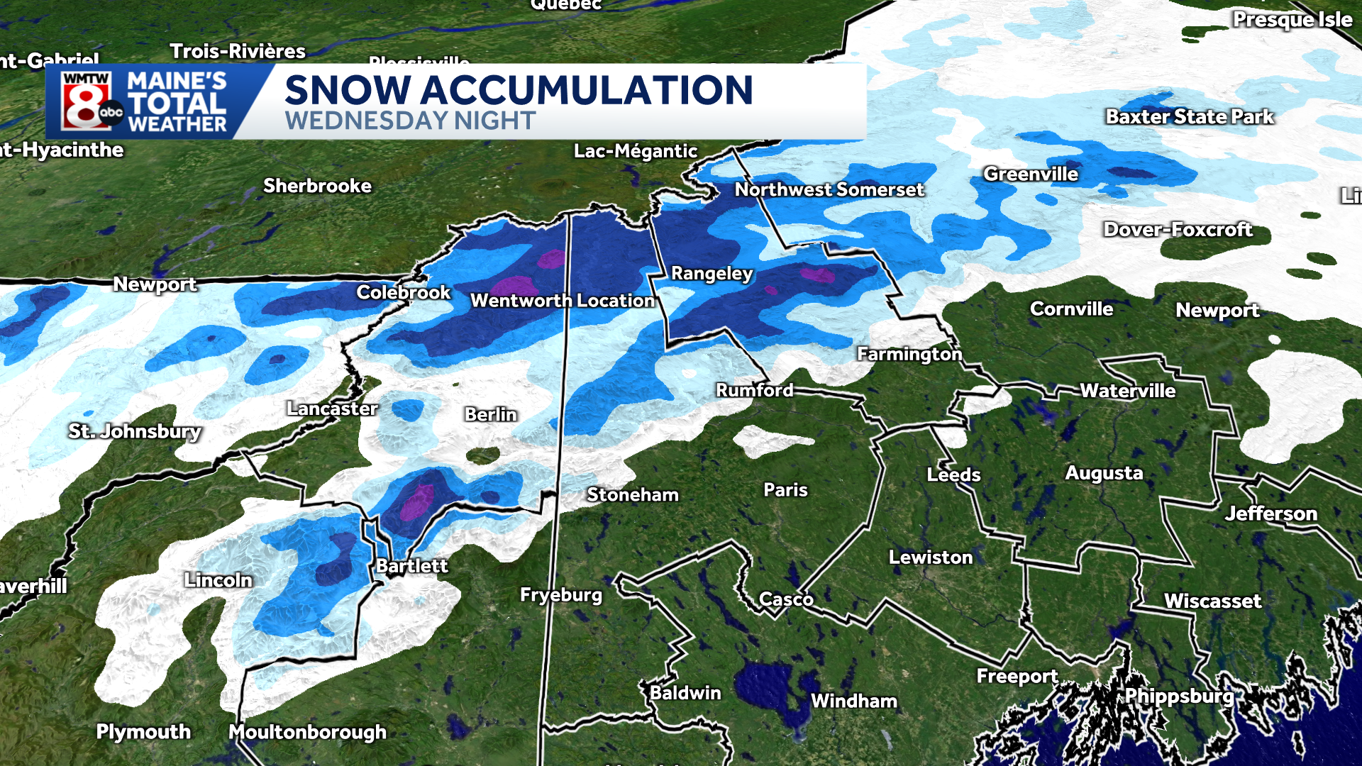 First snow for parts of Maine Wednesday night