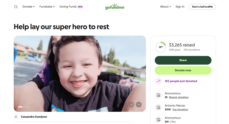 GoFundMe created for ‘super hero’ 8-year-old killed in alleged DUI crash
