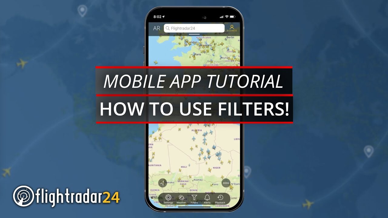 Mobile tutorial: using Flightradar24 filters