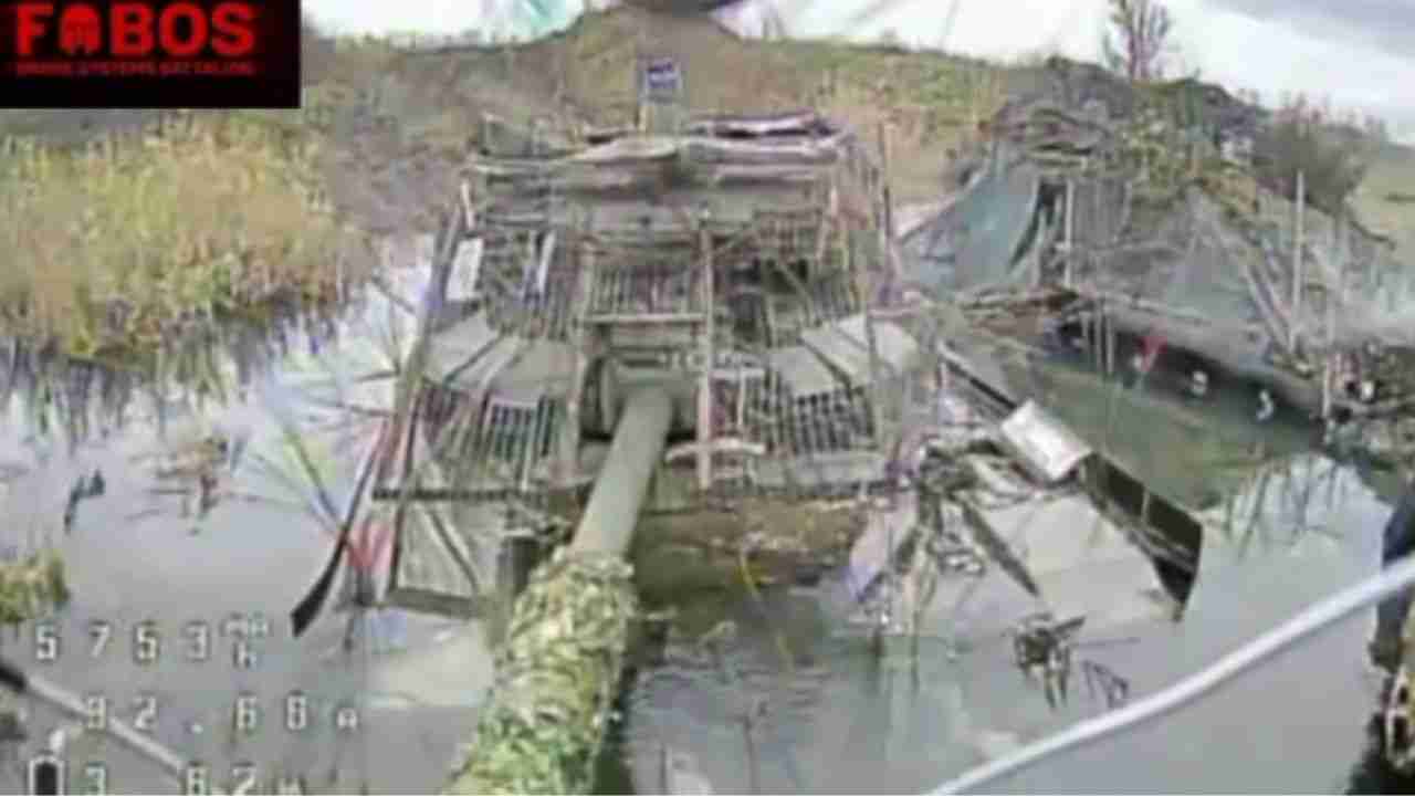 Ukrainian drones destroy Russian tanks in failed crossing between ...