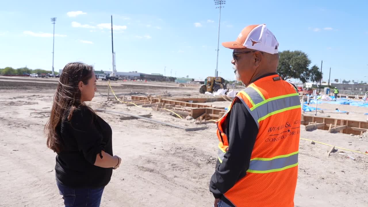 Alice Memorial Stadium construction continues