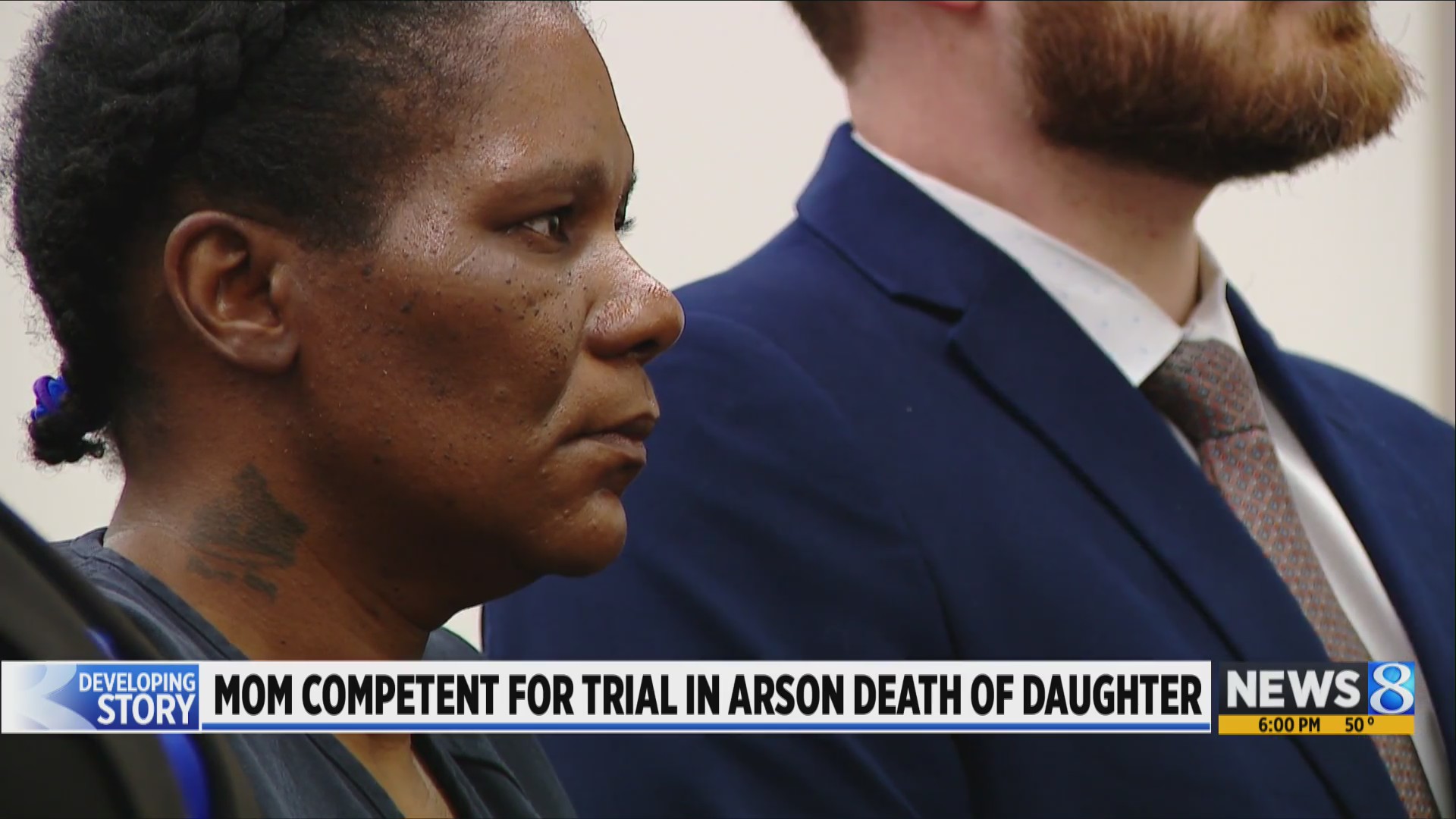 Mom competent for trial in arson death of daughter