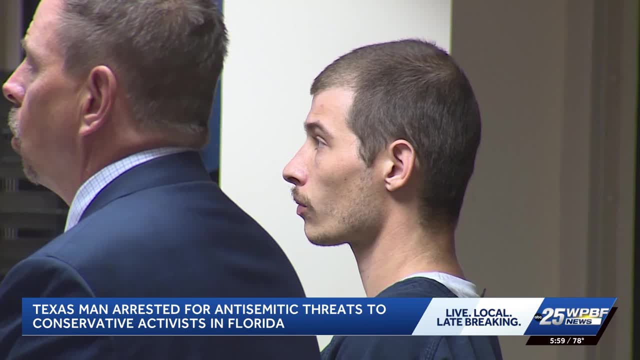 Texas man arrested in Palm Beach County for antisemitic threats to ...