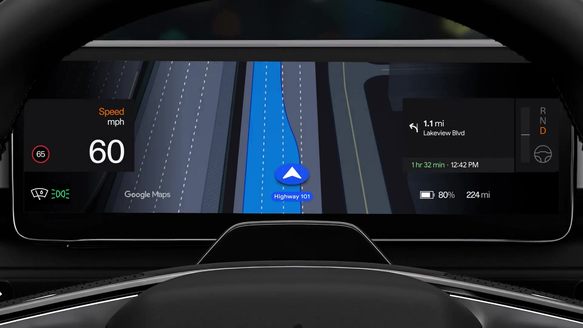 Polestar - Google Maps' live lane guidance