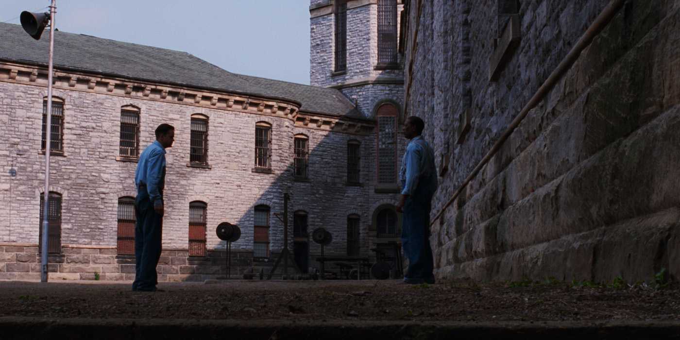 Red and Andy in the Prison yard in The Shawshank Redemption