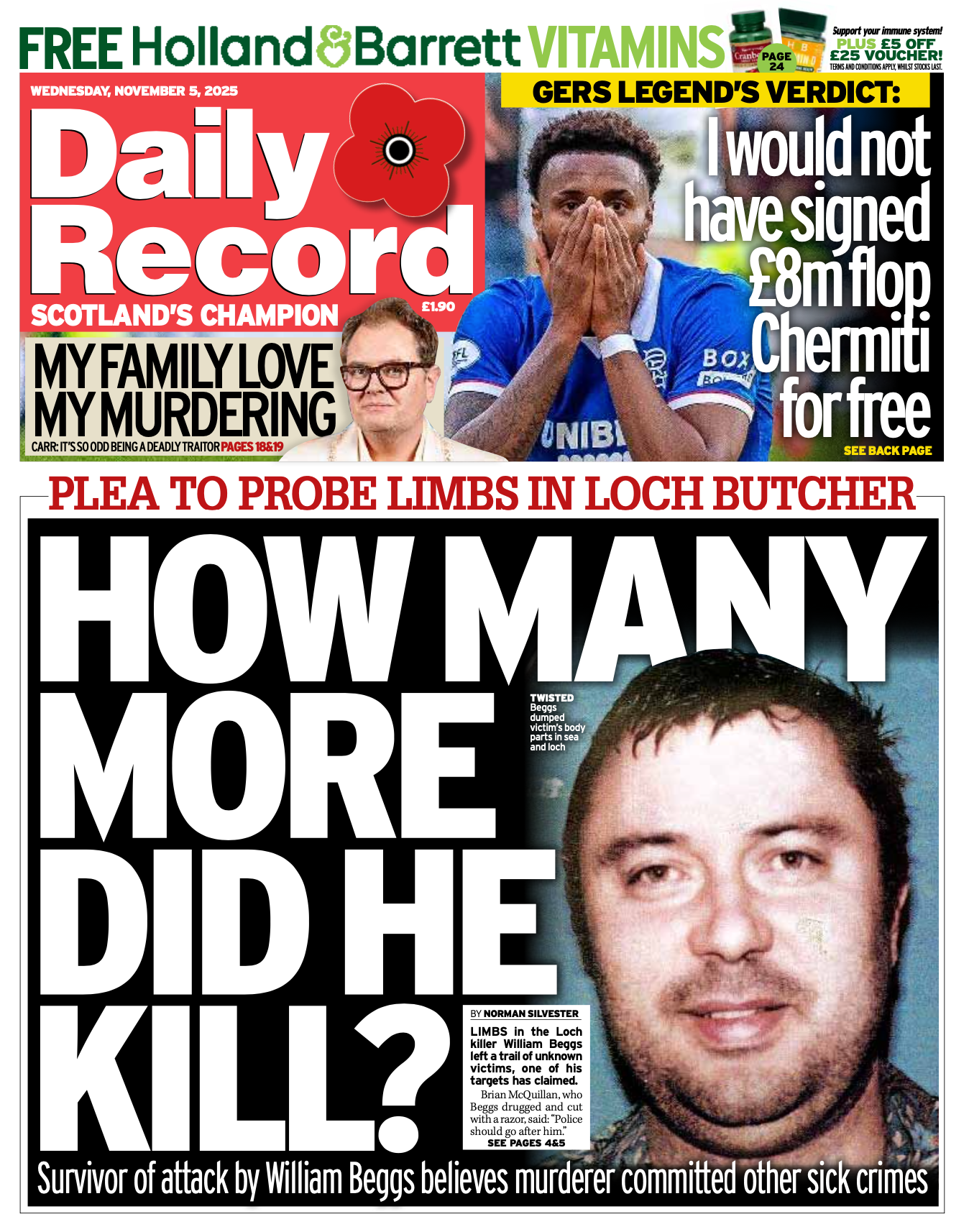 Scotland's papers: Plea to probe killer Beggs and tax hike 'fears'