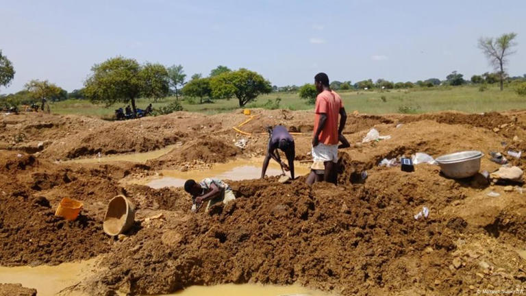 Gold mining has transformed farmland in Ghana's Upper East Region, where many operate without licenses