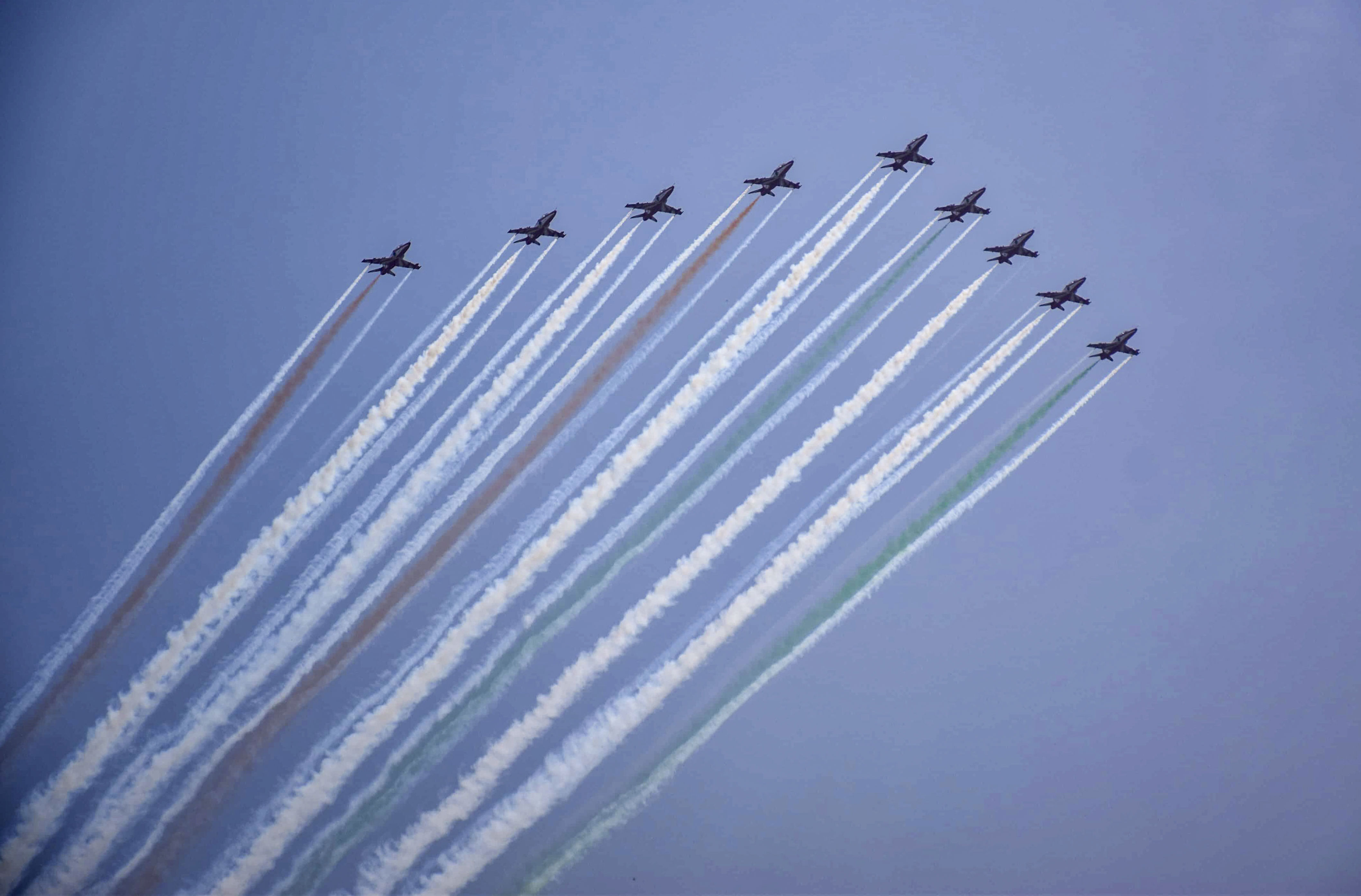 Surya Kiran jets perform spectacular air show in Nava Raipur