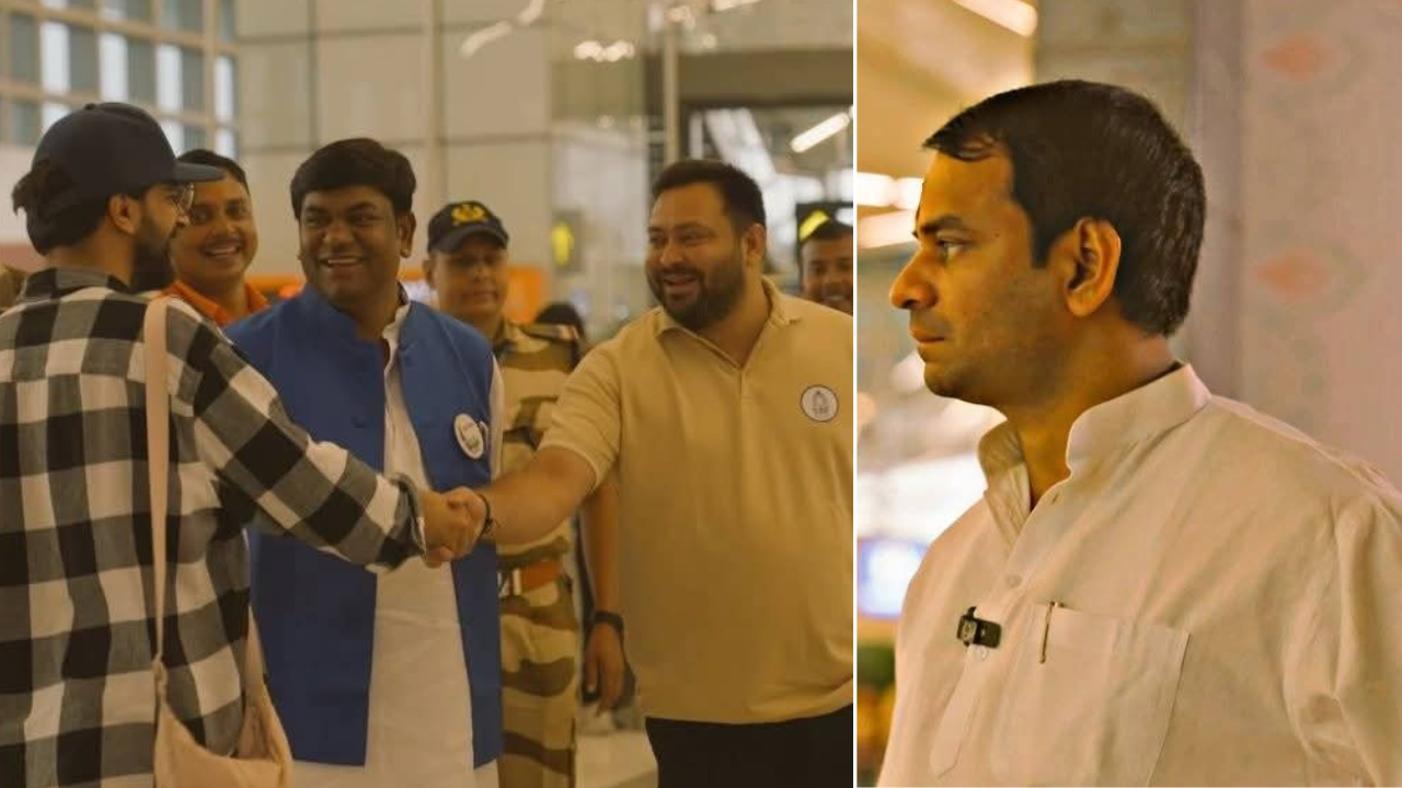 Caught on cam Tejashwi and Tej Pratap’s awkward encounter at Patna