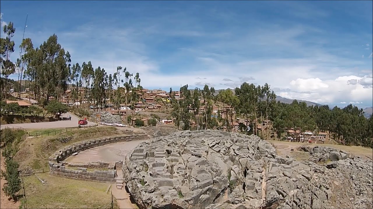 Quadcopter Flight Over Megalithic Qenqo Above Cusco In Peru