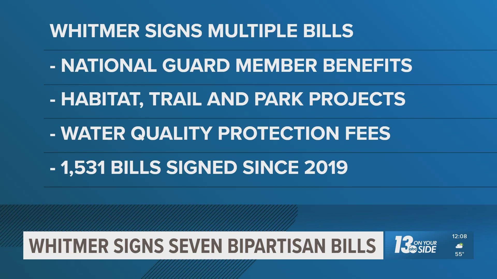 Gov. Whitmer signs 7 bipartisan bills into law