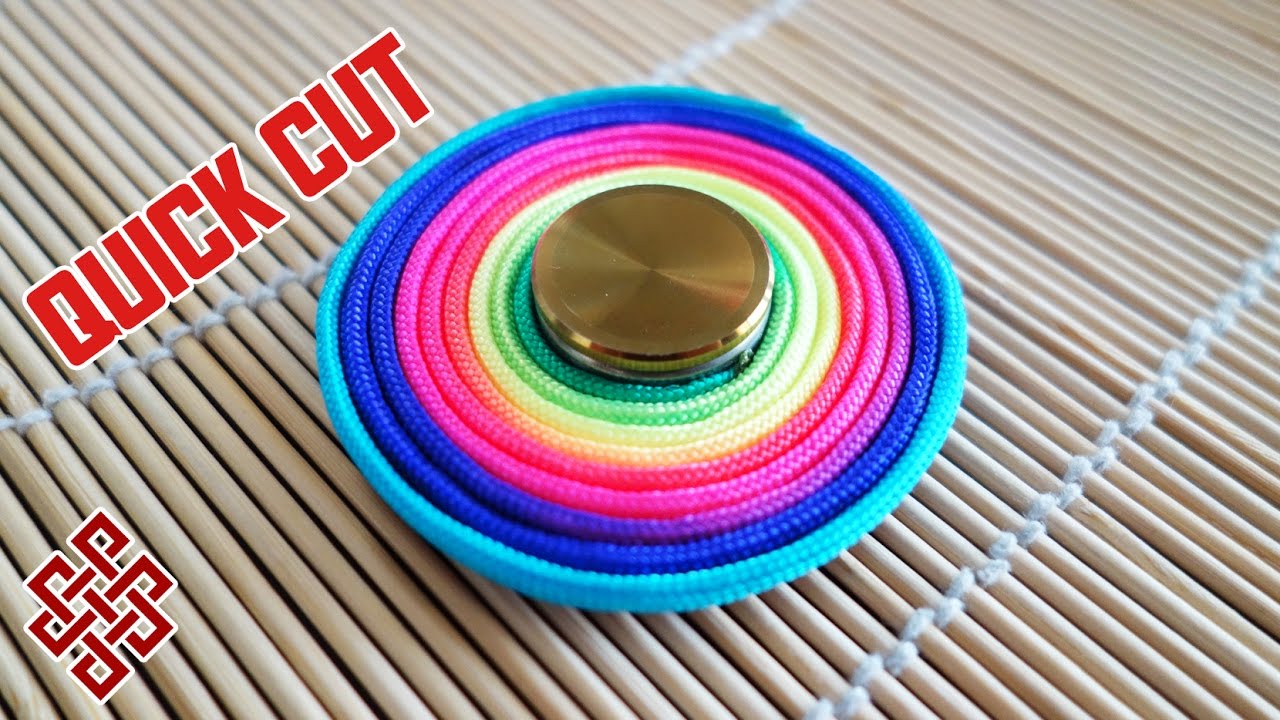 Quick cut super simple paracord fidget spinner tutorial