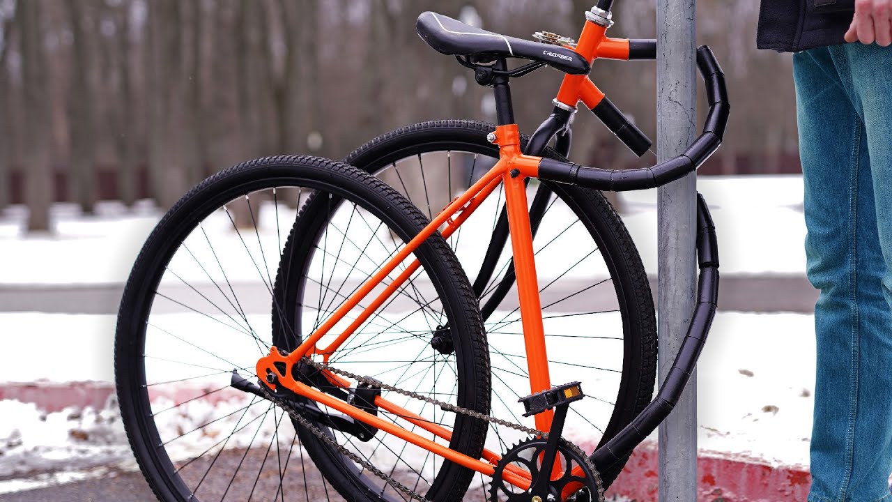 DIY flexible bicycle: The ultimate self-locking, anti-theft bike build!