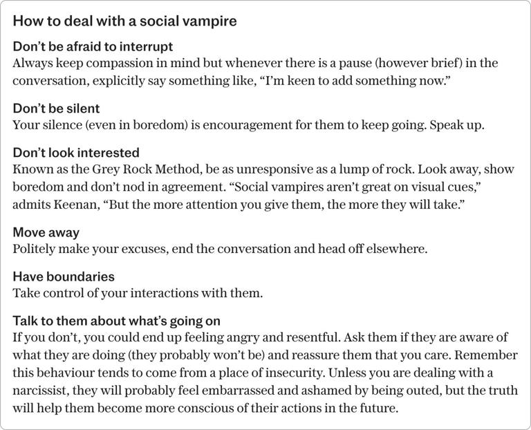 How to spot a social vampire (and it might be you)
