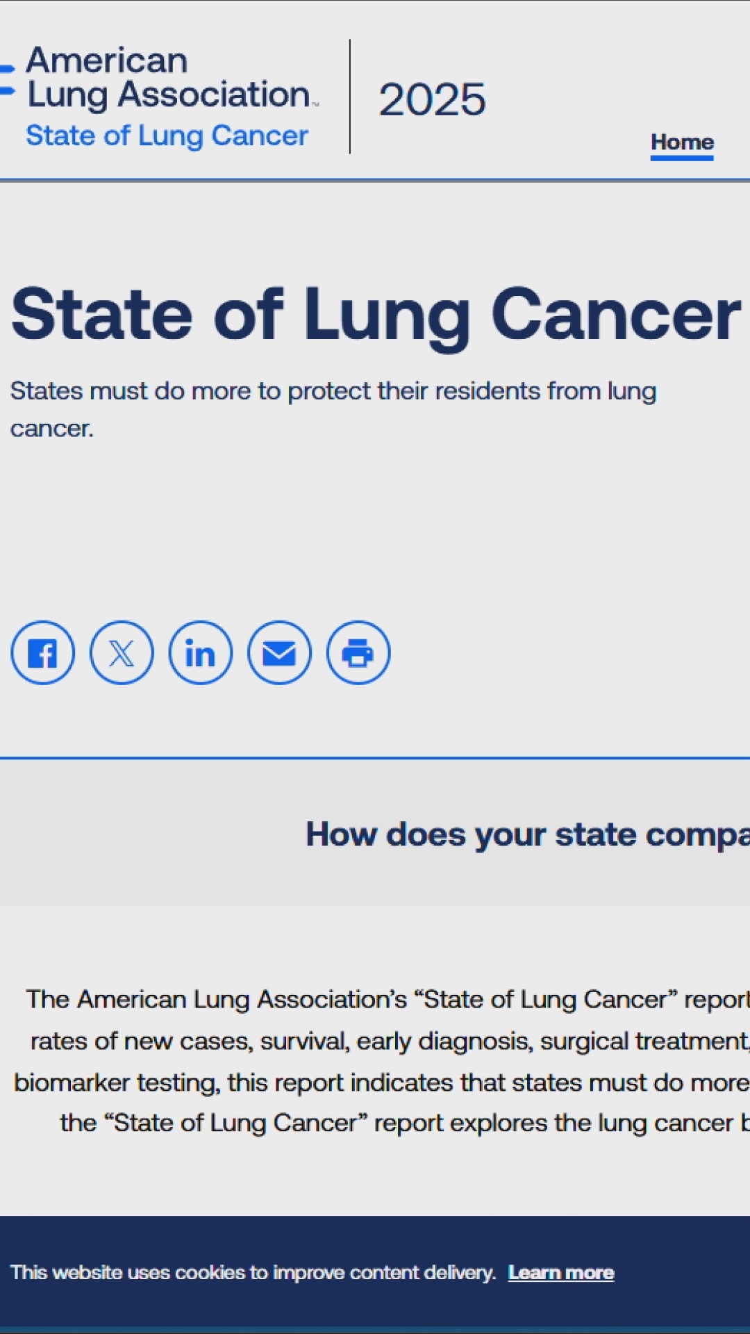 American Lung Association releases the 2025 State of Lung Cancer Report