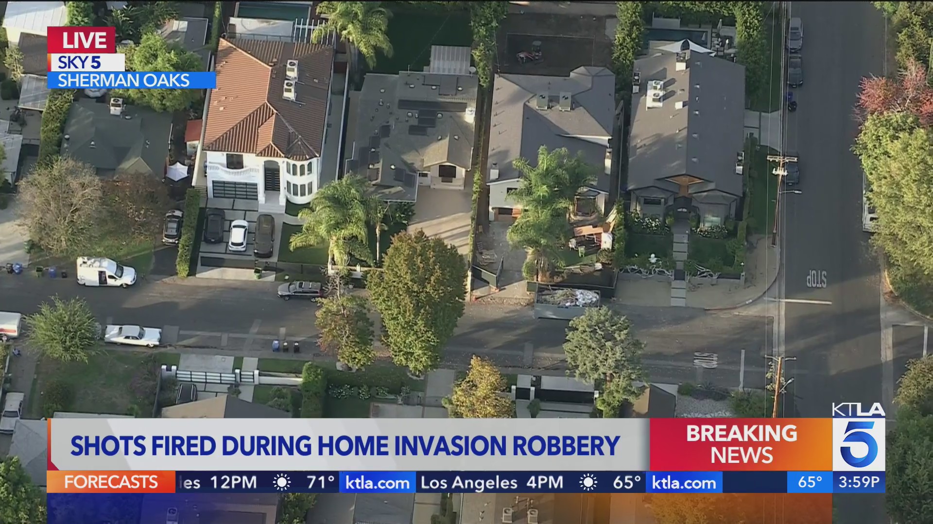 Shots fired during home invasion in Sherman Oaks