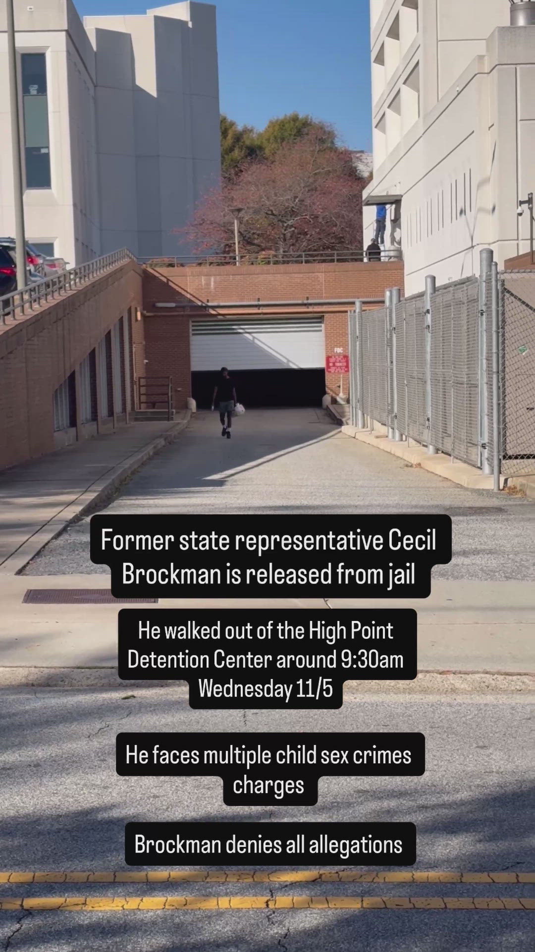 Former state representative Cecil Brockman is released from jail